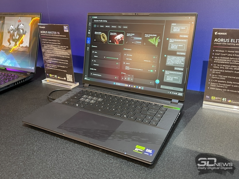 Репортаж со стенда GIGABYTE на выставке Computex 2025: геймерские ноутбуки и мощные компьютеры для ИИ и игр