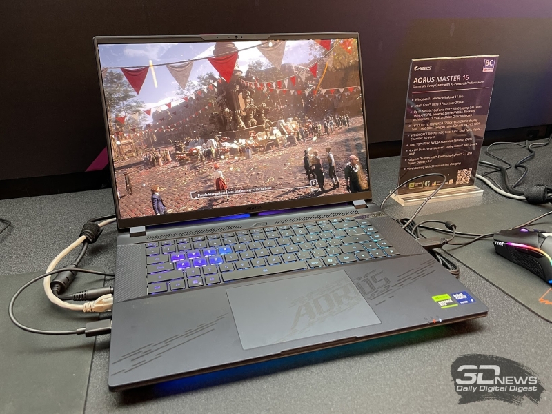 Репортаж со стенда GIGABYTE на выставке Computex 2025: геймерские ноутбуки и мощные компьютеры для ИИ и игр