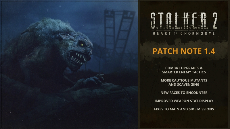 Вышел новый большой патч для S.T.A.L.K.E.R. 2: Heart of Chornobyl — подробности обновления 1.4