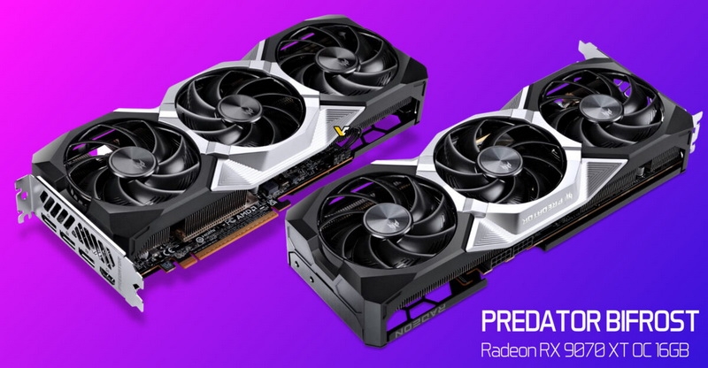 Acer представила Radeon RX 9070 Predator Bifrost с заводским разгоном и повышенным TDP