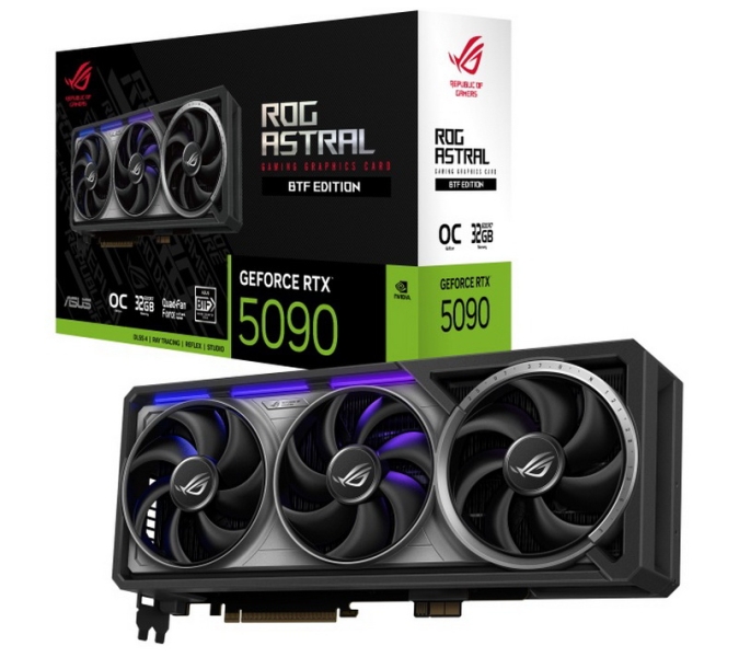 Asus выпустила GeForce RTX 5070 Ti и RTX 5090 со съёмным коннектором GC-HPWR для скрытого питания