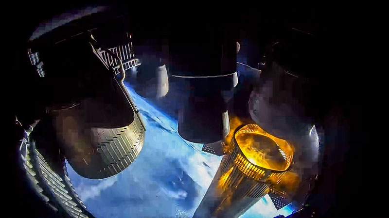 Девятый полёт Starship был очень зрелищным&nbsp;&mdash; SpaceX показала лучшие кадры из космоса