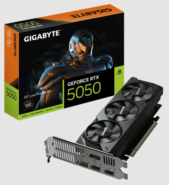 Gigabyte представила три версии GeForce RTX 5050, включая низкопрофильную — все с разгоном