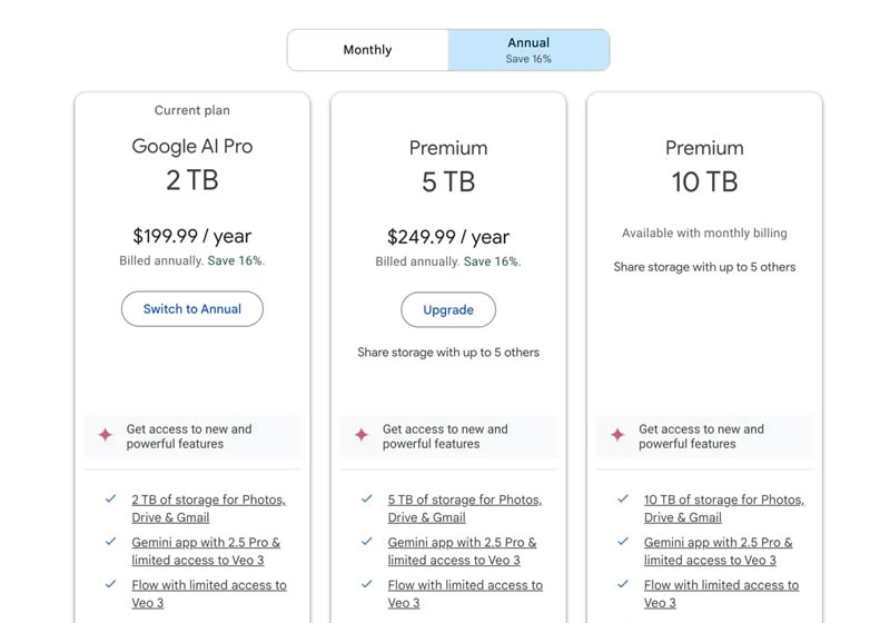 Google AI Pro стал доступен по годовой подписке &mdash; экономия составит 16%