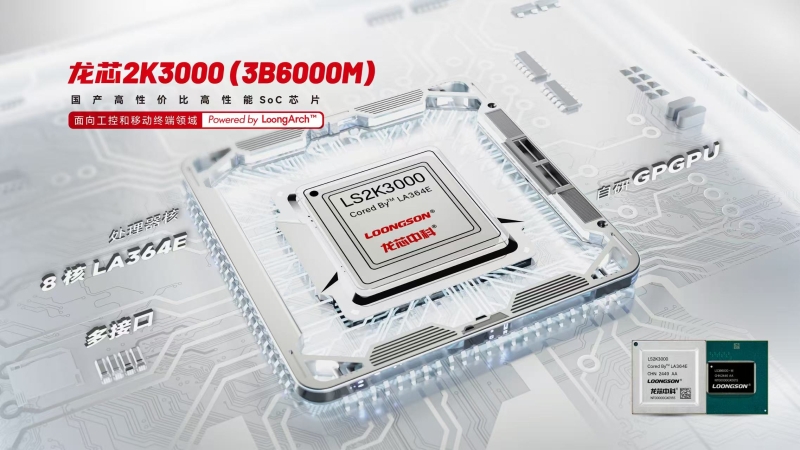 Китайская Loongson представила серверные процессоры 3C6000 &mdash; до 64 ядер и производительность Xeon четырёхлетней давности