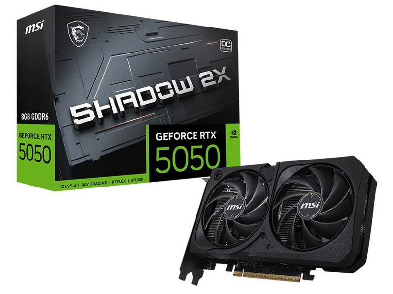 MSI представила компактную GeForce RTX 5050 Shadow 2X OC с разгоном