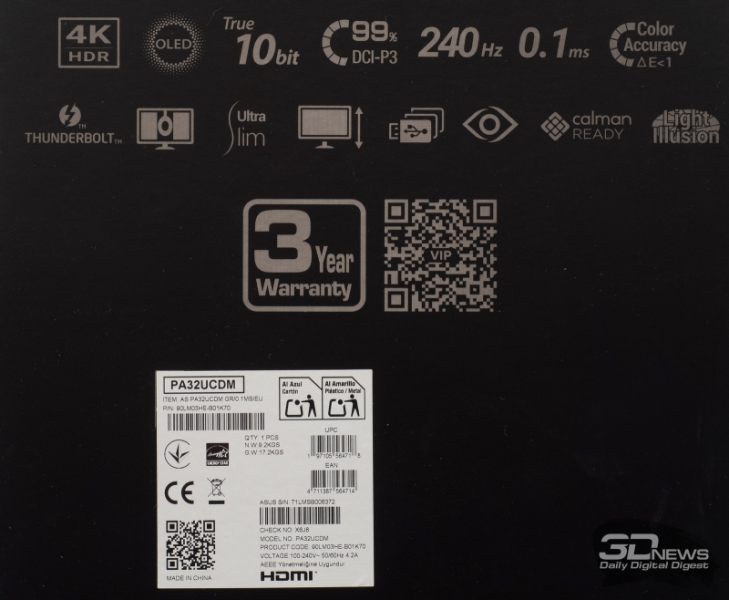 Обзор ASUS ProArt Display OLED PA32UCDM: профессиональный клон