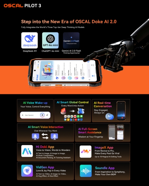 OSCAL PILOT 3 &mdash; надёжный защищённый смартфон с поддержкой ИИ
