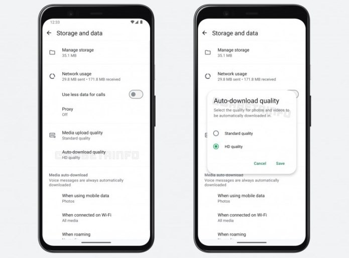 В Android-версии WhatsApp появилась функция выбора качества загружаемых фото и видео