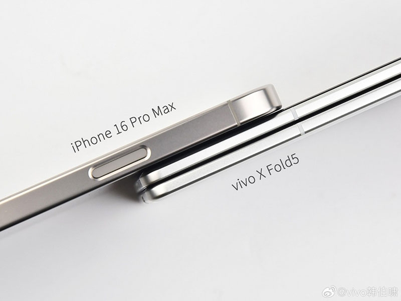 Vivo готовит сверхтонкий складной смартфон X Fold5 — толщиной с iPhone 16 Pro Max