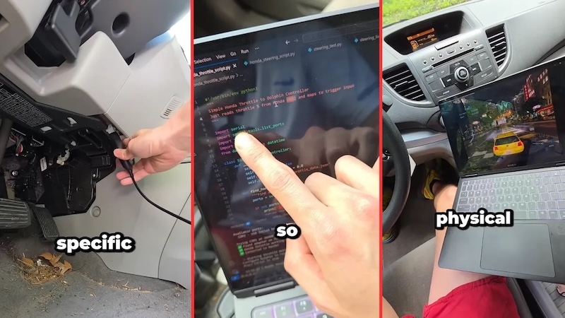 Геймер превратил Honda CR-V в игровой контроллер для Need for Speed Underground