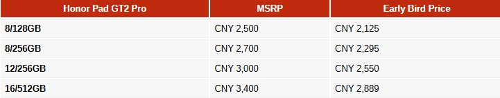 Honor представила геймерский планшет Pad GT2 Pro со Snapdragon 8 Gen 3 и OLED-экраном на 165 Гц