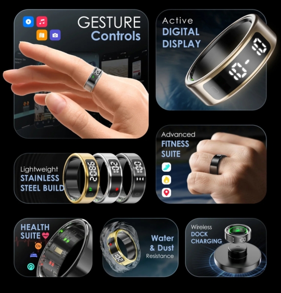 Pebble выпустила умное-кольцо Halo Smart Ring, которое умеет показывать время и стоит менее $100