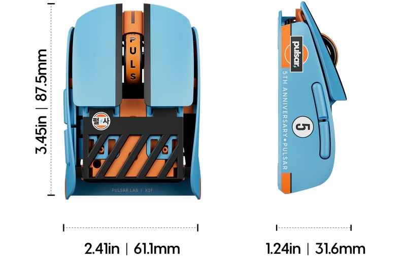 Pulsar выпустила сверхкомпактную и очень лёгкую геймерскую мышь X2F 5th Anniversary Edition с сенсором на 32 000 DPI
