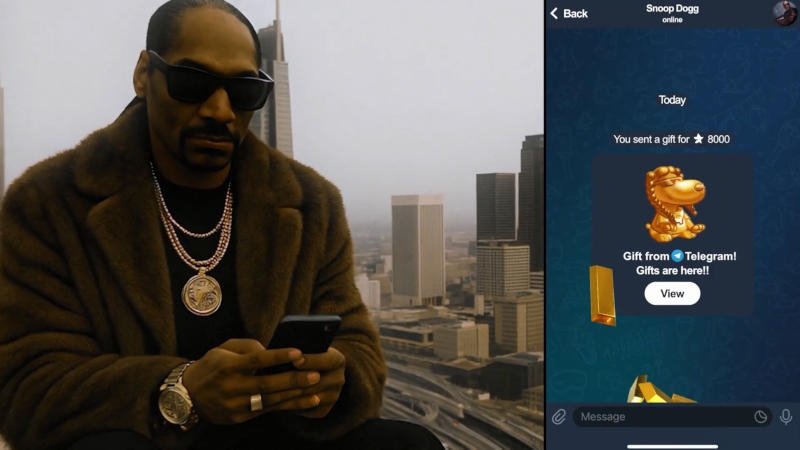 Snoop Dogg выпустил трек про Telegram &mdash; миллион его NFT-подарков разлетелся за считанные минуты