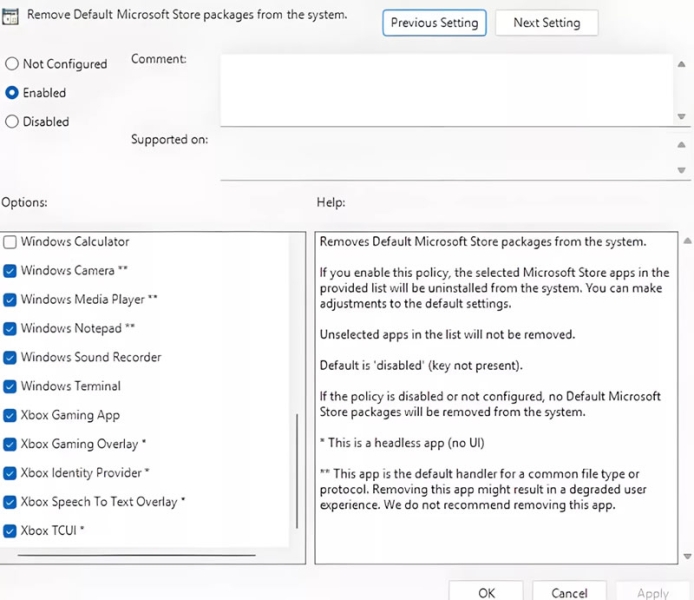 В Windows 11 появится официальный способ избавиться от предустановленных программ
