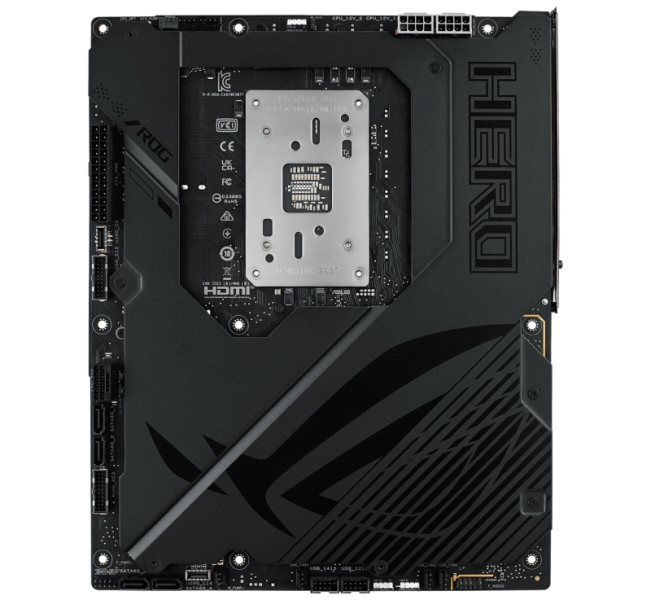 Asus выпустила плату ROG Crosshair X870E Hero BTF для чистых ПК без видимых кабелей