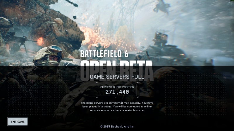 Благодаря открытой «бете» Battlefield 6 уже стала самой популярной игрой серии в Steam — очередь на вход достигала 270 тысяч человек