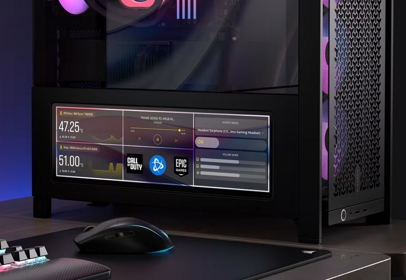 Corsair выпустила вспомогательный дисплей Xeneon Edge, который можно встроить прямо внутрь ПК