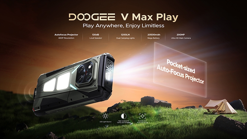 Doogee V Max Play &mdash; сверхпрочный смартфон и карманный кинотеатр в одном устройстве