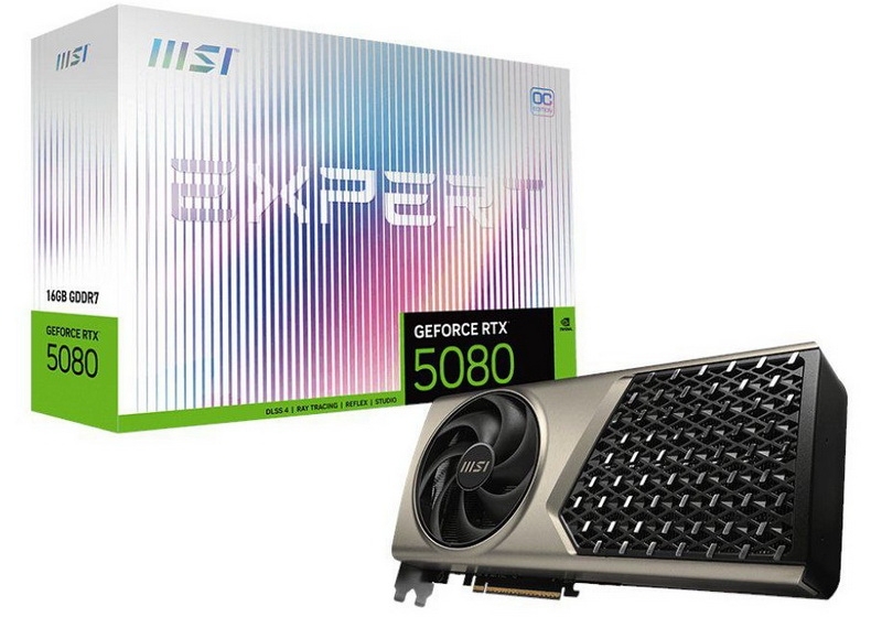 MSI выпустит обновлённую GeForce RTX 5080 16G Expert OC с кулером в стиле Nvidia Founders Edition