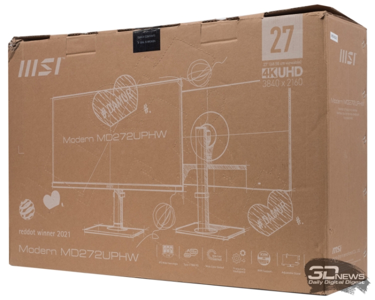 Обзор 4K IPS-монитора MSI Modern MD272UPHW: белый модерн