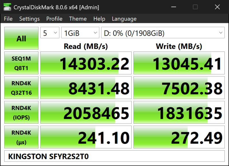 Обзор PCIe 5.0-накопителя Kingston Fury Renegade G5: почти как WD Black SN8100, но…