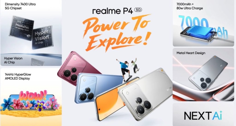 Представлены тонкие смартфоны Realme P4 и P4 Pro с батареями на 7000 мА&middot;ч