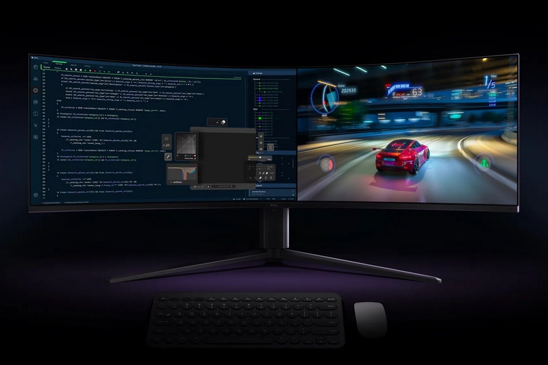 TCL 57R94: один огромный 57&Prime; монитор вместо двух 4K-дисплеев для игр, работы и развлечений