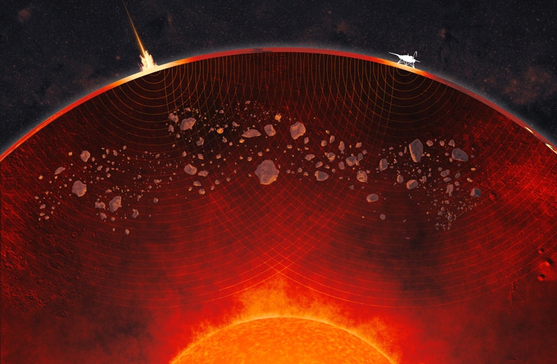 В недрах Марса обнаружено множество загадочных инородных структур