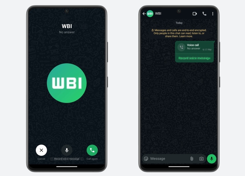 В WhatsApp появится аналог голосовой почты для пропущенных звонков