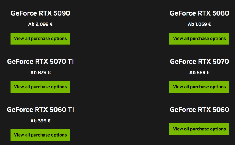 Видеокарты GeForce RTX 5000 официально подешевели &mdash; но не все и только в Европе