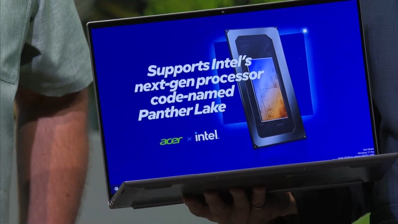 Acer показала первый ноутбук на Intel Panther Lake — Swift 16 AI с гигантским тачпадом