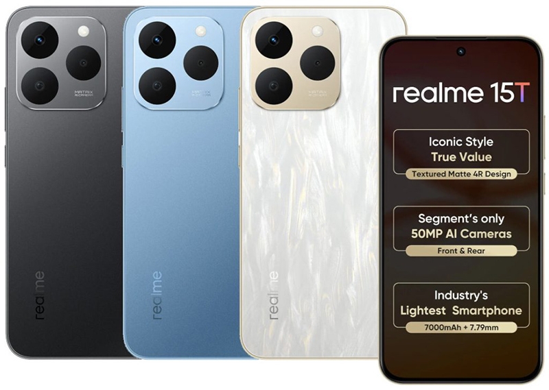 Анонсирован смартфон Realme 15T с внешностью iPhone 16 Pro и батареей на 7000 мА&middot;ч
