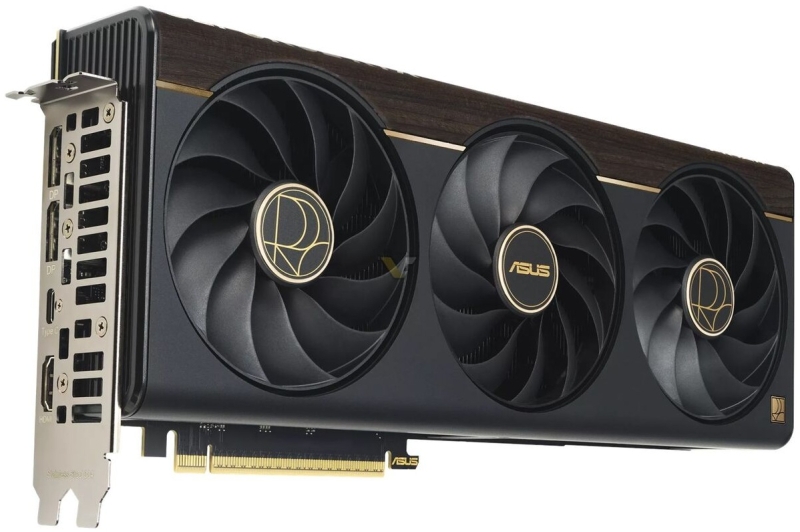 Asus запустила продажи видеокарты ProArt GeForce RTX 5080 OC с отделкой под дерево и USB-C