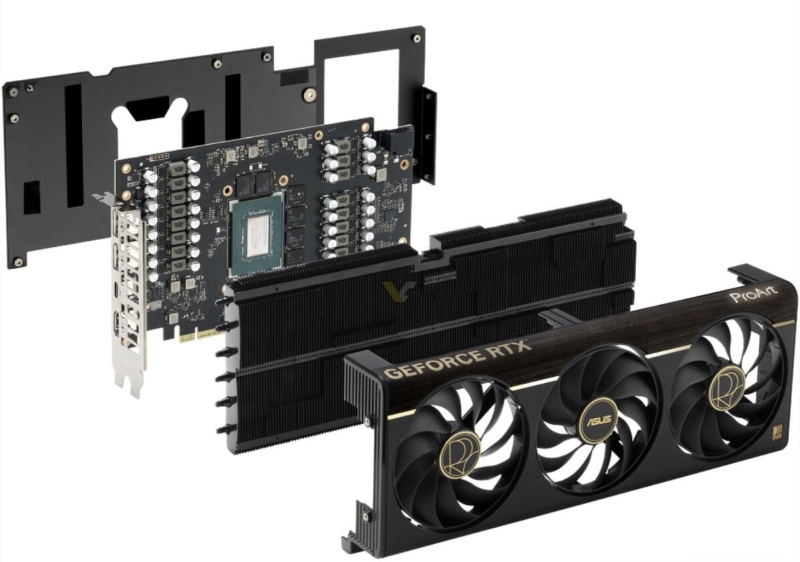 Asus запустила продажи видеокарты ProArt GeForce RTX 5080 OC с отделкой под дерево и USB-C