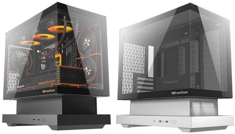 darkFlash представила необычный корпус Floatron F1 с пьедесталом