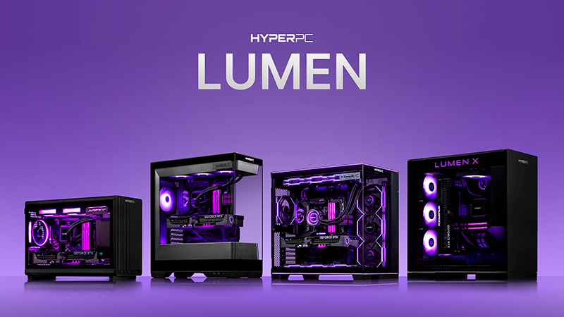 HYPERPC представила серию премиальных компьютеров Lumen для геймеров, ИИ-разработчиков и 3D-художников