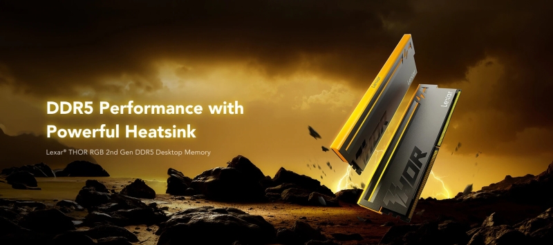 Lexar выпустила комплекты памяти Thor RGB DDR5 2nd Gen — до 128 Гбайт и до 6400 МТ/с