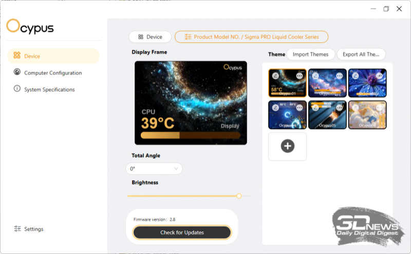 Обзор и тест системы жидкостного охлаждения Ocypus Sigma L36 Pro: внимание на экран!
