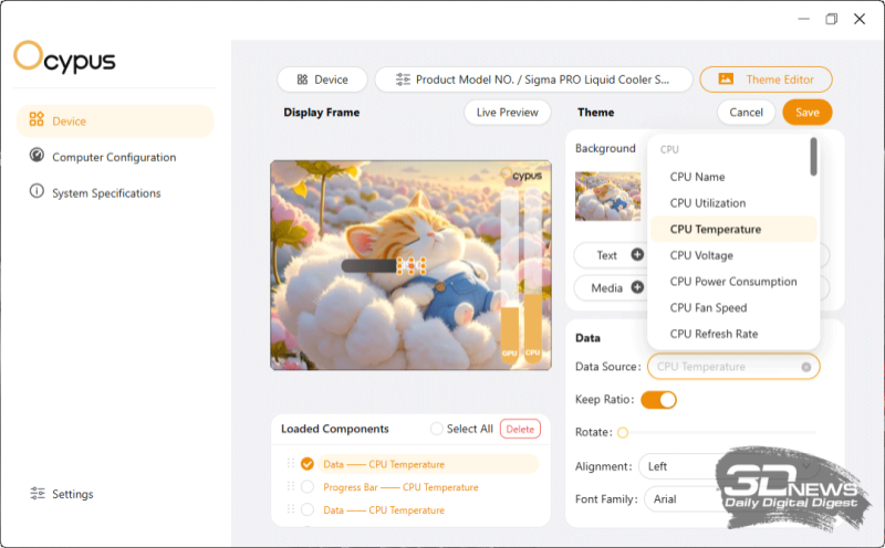 Обзор и тест системы жидкостного охлаждения Ocypus Sigma L36 Pro: внимание на экран!