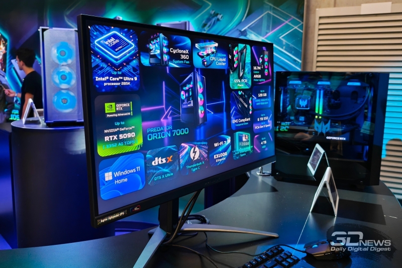 Репортаж со стенда Acer на выставке IFA 2025: геймерские компьютеры и мониторы, самый лёгкий 16" ноутбук и другие новинки