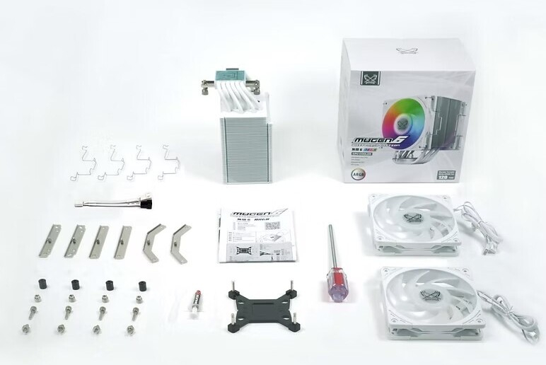 Scythe представила 1,23-килограммовый кулер Mugen 6 Dual Fan White Edition белого цвета