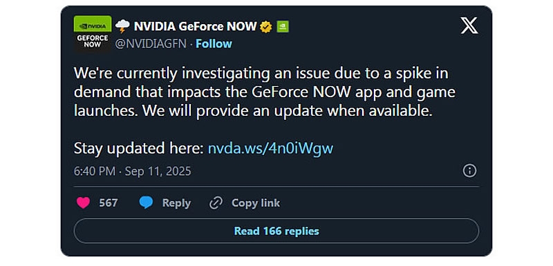 Включение в GeForce Now доступа к «облачным» GeForce RTX 5080 обвалило сервис