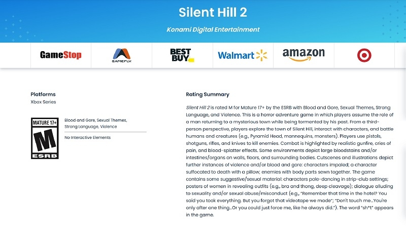 Американский регулятор выдал планы Konami на версию ремейка Silent Hill 2 для Xbox