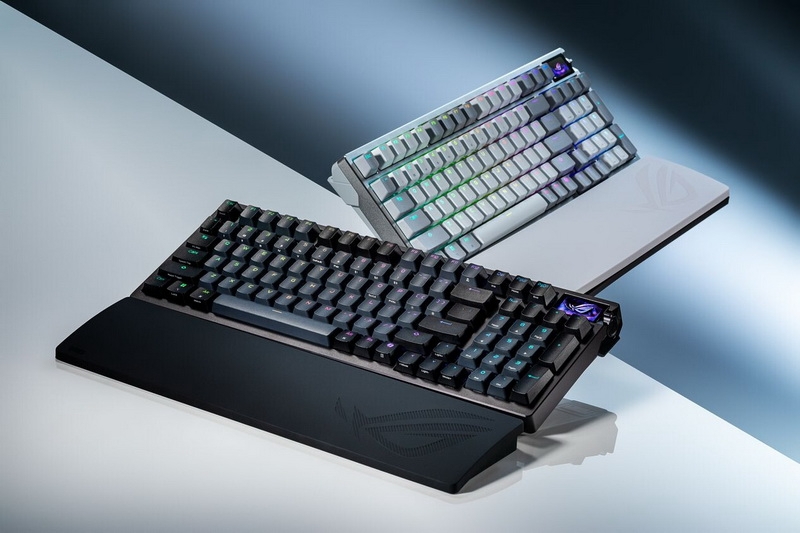 Asus представила игровую клавиатуру Azoth 96 HE с магнитными переключателями, OLED-экраном и частотой опроса 8000 Гц