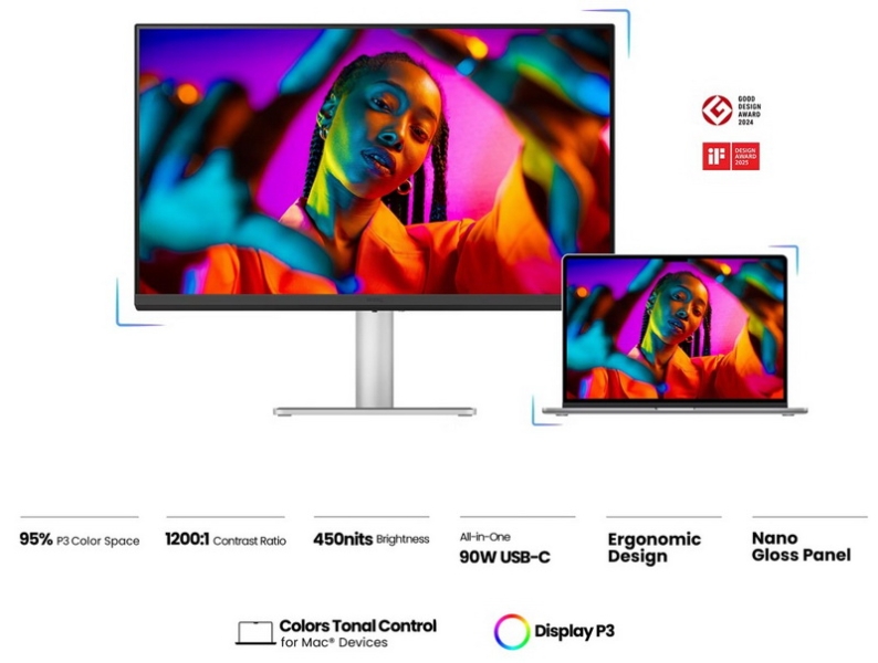 BenQ представила 27-дюймовые 4K-мониторы для пользователей Mac и творческих профессионалов