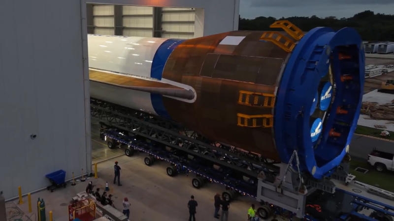 Blue Origin готовит второй запуск тяжёлой ракеты New Glenn &mdash; компания хочет попытаться вернуть первую ступень