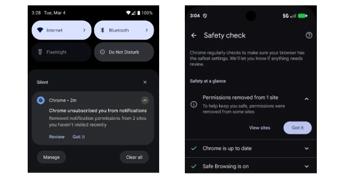 Chrome сам будет блокировать уведомления с сайтов, которые пользователь игнорирует
