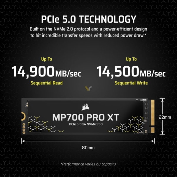 Corsair представила MP700 Pro XT &mdash; флагманский SSD со скоростью до 14 900 Мбайт/с и ёмкостью до 4 Тбайт